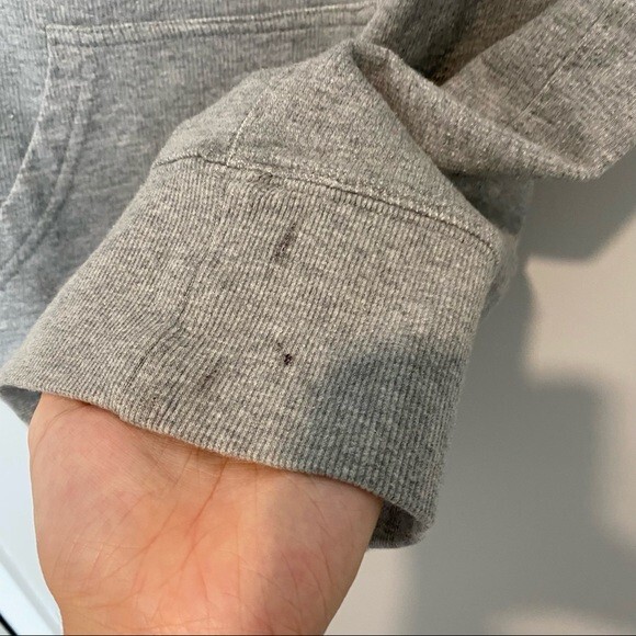 Norma Kamali Sweatshirt Gray Pullover Boat Neck Loungewear Beateau Kangaroo Rib - Picture 7 of 8